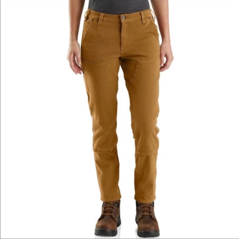 Carhartt WOMEN'S RUGGED FLEX RELAXED FIT TWILL DOUBLE-FRONT WORK PANT